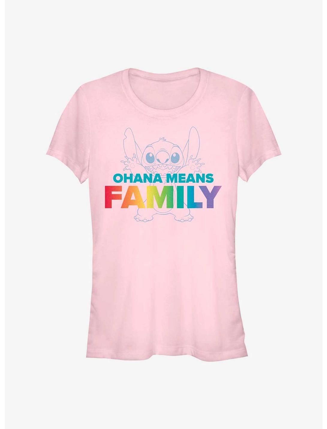 Disney Lilo & Stitch Ohana Pride T-Shirt, LIGHT PINK, hi-res