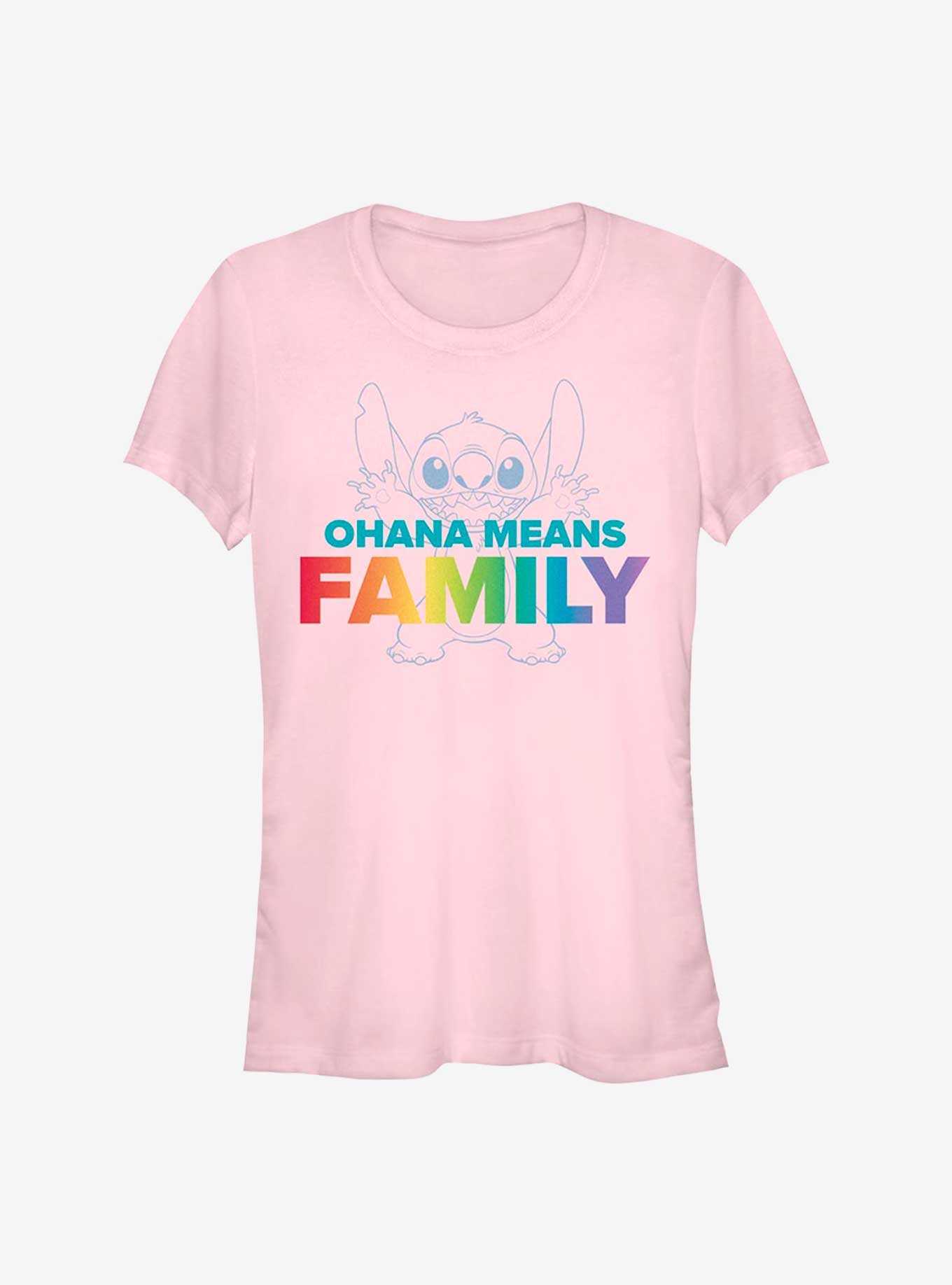Disney Lilo & Stitch Ohana Pride T-Shirt, LIGHT PINK, hi-res