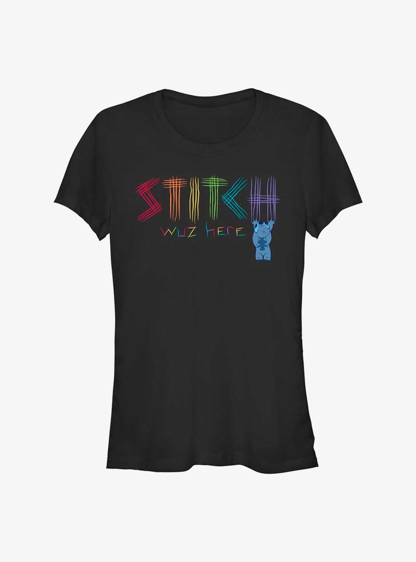 Disney Lilo & Stitch Stitch Was Here Pride T-Shirt, BLACK, hi-res