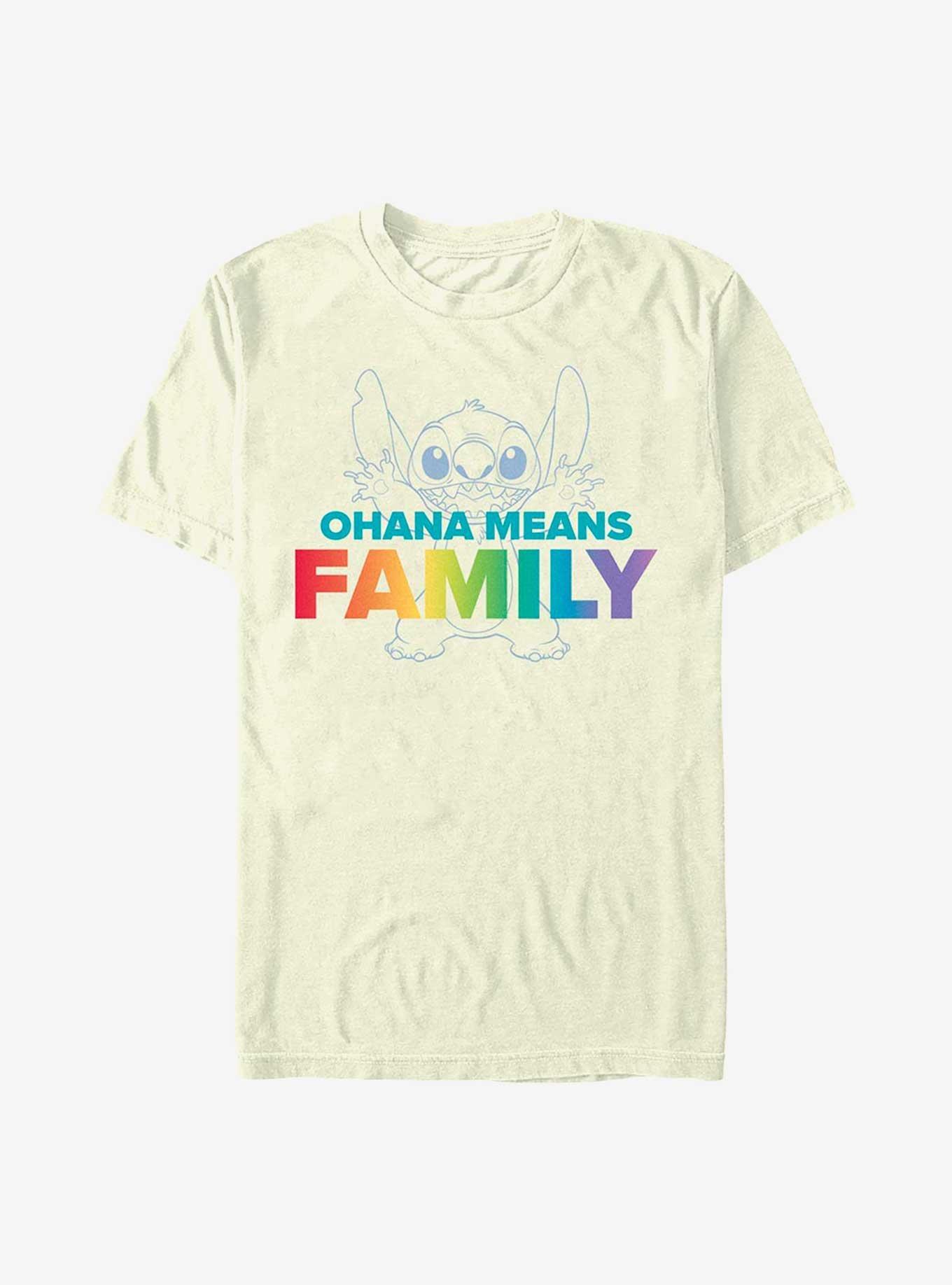 Disney Lilo & Stitch Ohana Pride T-Shirt, NATURAL, hi-res