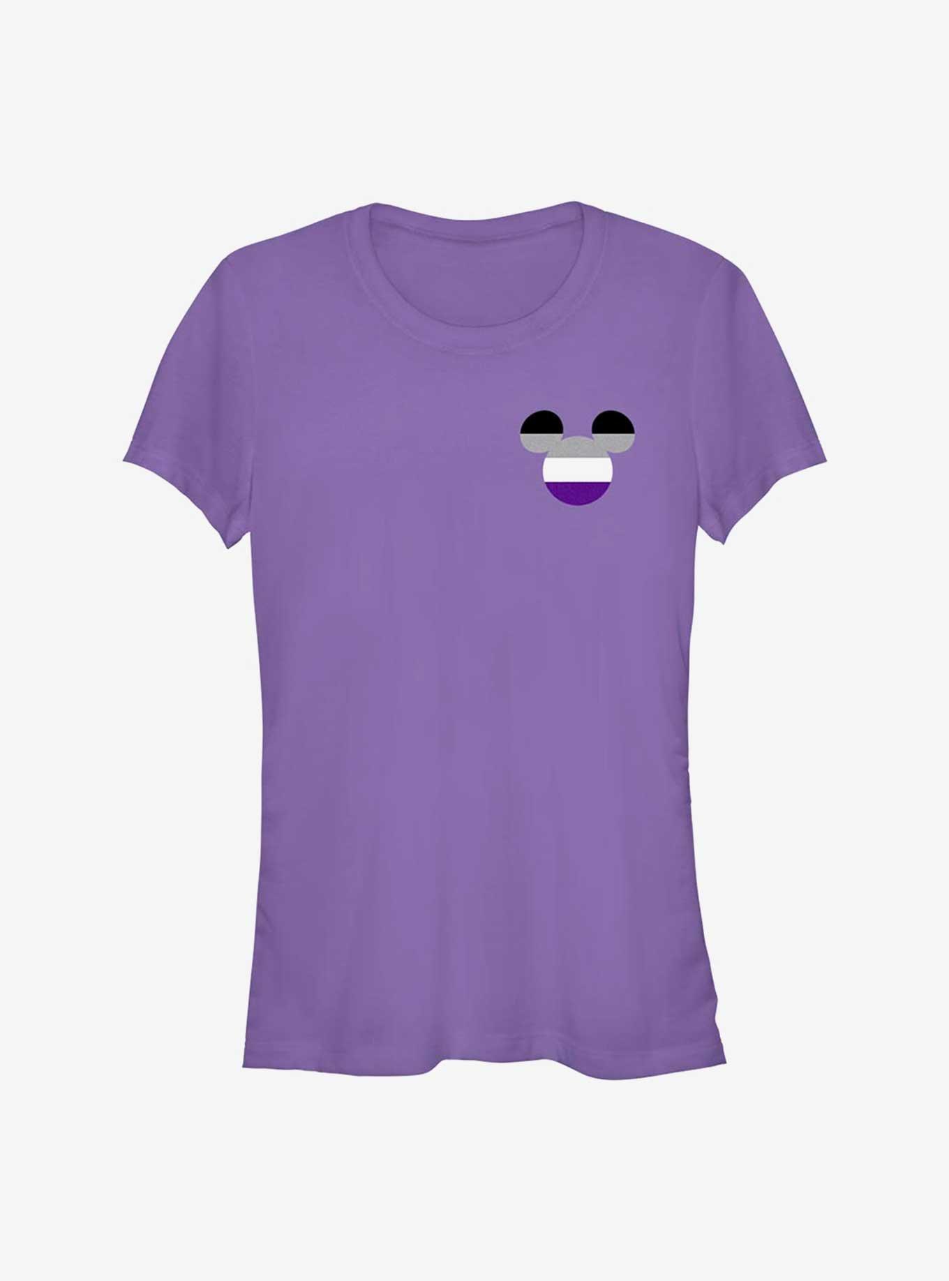 Disney Mickey Mouse Asexual Badge Pride T-Shirt, PURPLE, hi-res