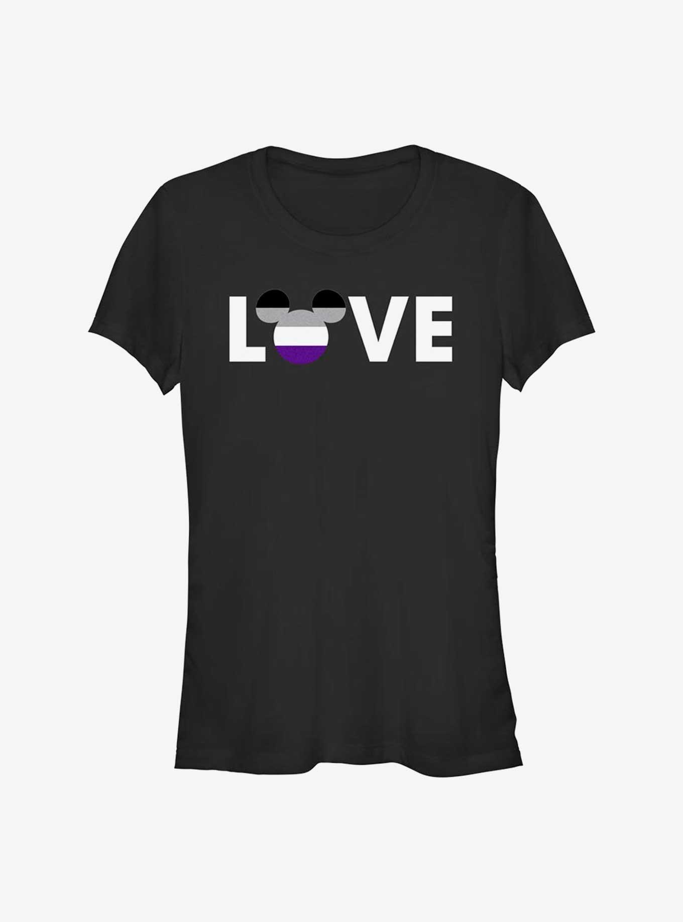 Disney Mickey Mouse Asexual Love Pride T-Shirt, BLACK, hi-res