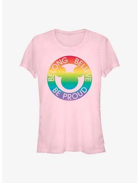 Disney Mickey Mouse Belong Believe Pride T-Shirt, LIGHT PINK, hi-res