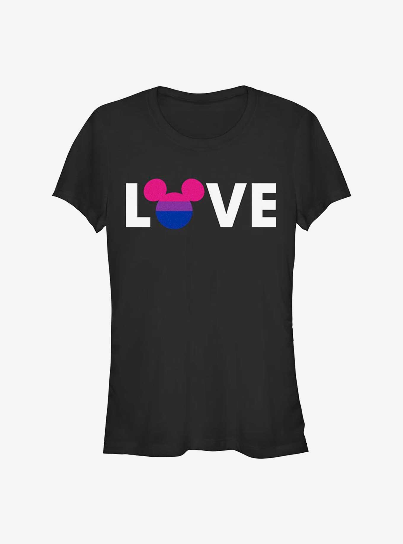 Disney Mickey Mouse Bisexual Love Pride T-Shirt, BLACK, hi-res