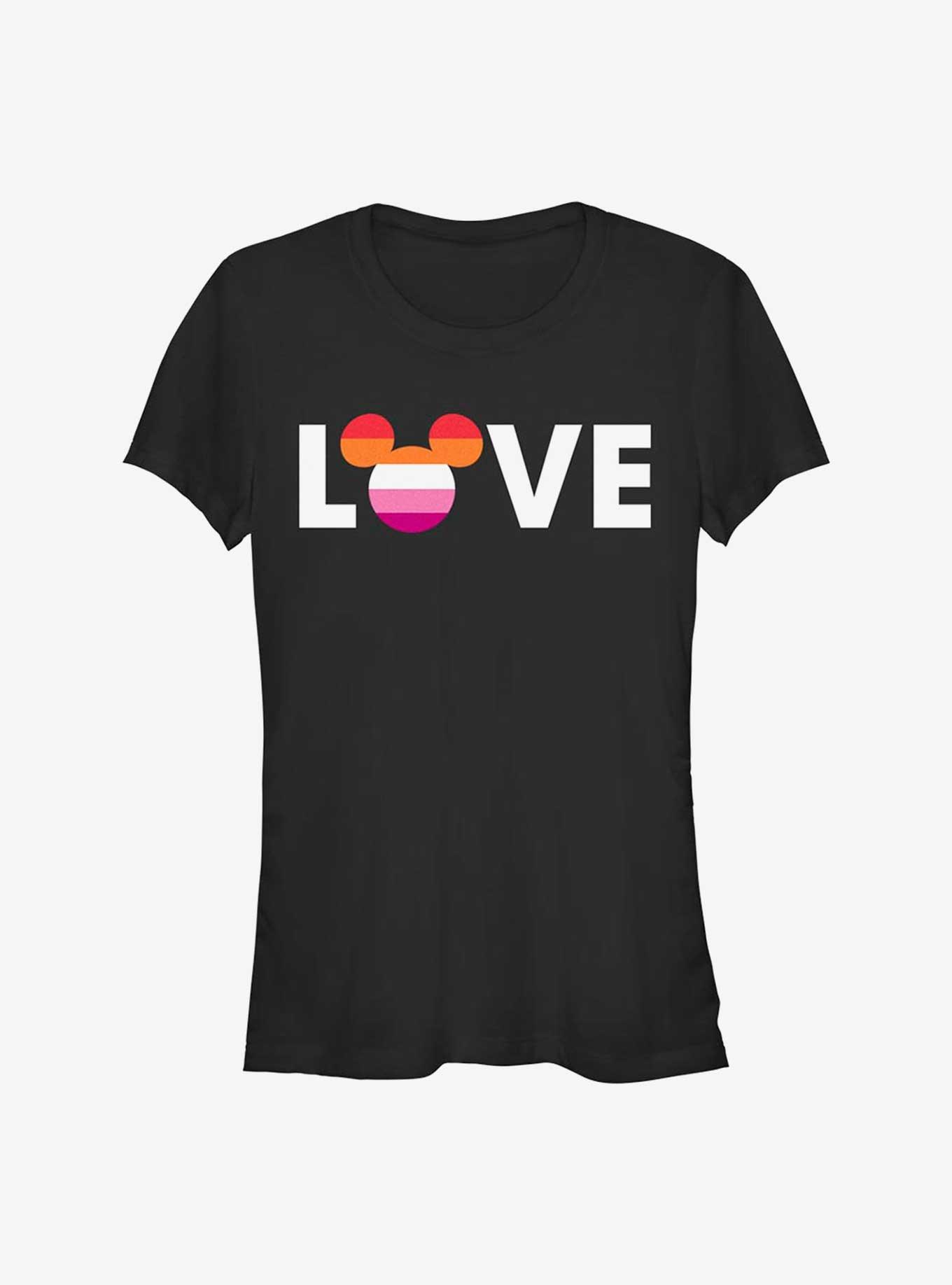 Disney Mickey Mouse Lesbian Love Pride T-Shirt, BLACK, hi-res