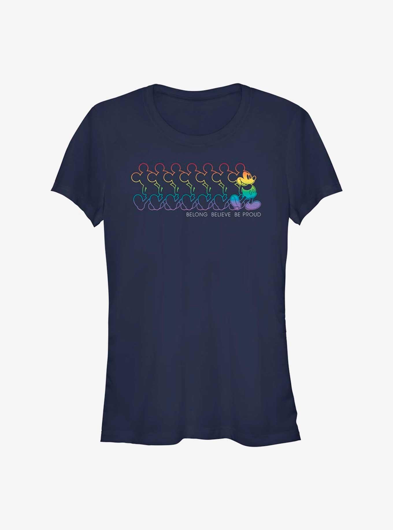 Disney Mickey Mouse Mickey Outline Pride T-Shirt, NAVY, hi-res