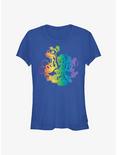 Disney Mickey Mouse Rainbow Group Pride T-Shirt, ROYAL, hi-res