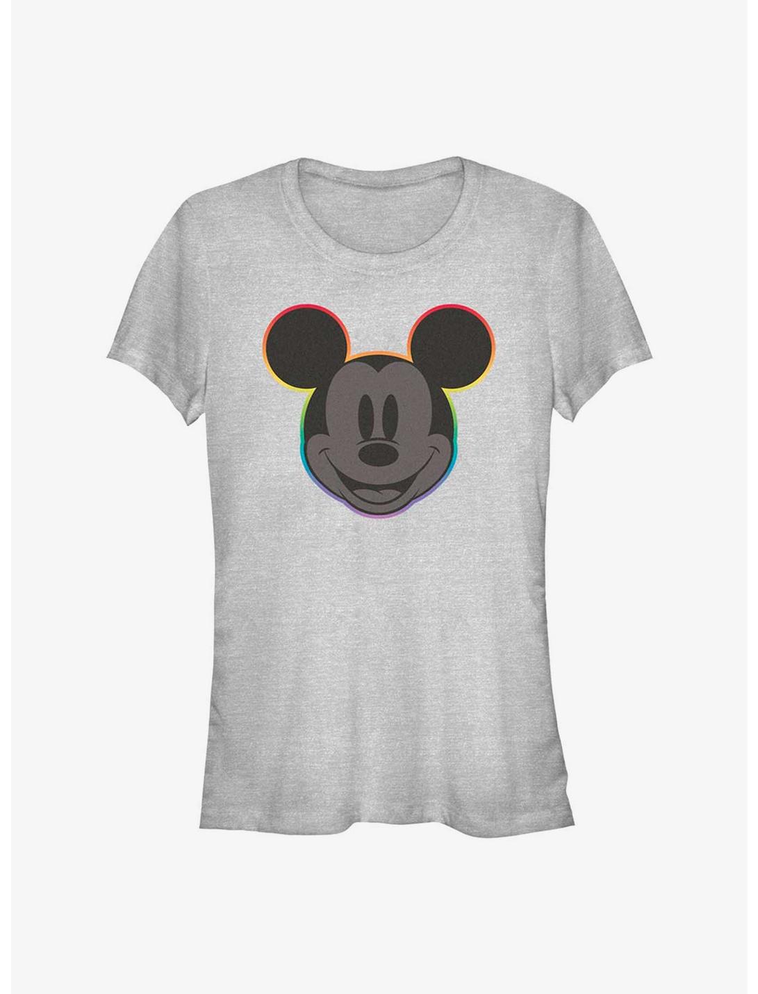 Disney Mickey Mouse Rainbow Outline Pride T-Shirt, ATH HTR, hi-res