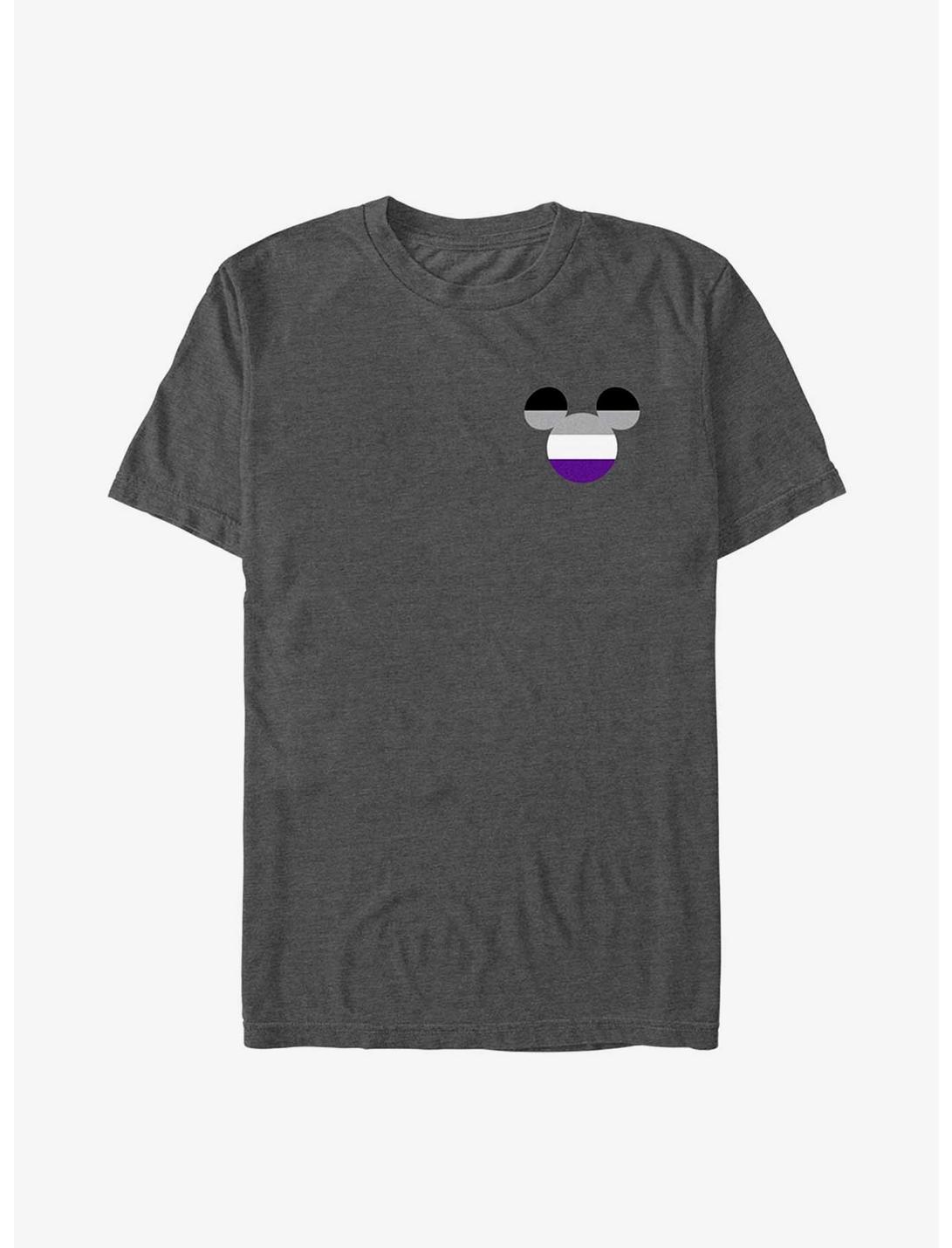 Disney Mickey Mouse Asexual Badge Pride T-Shirt, CHAR HTR, hi-res