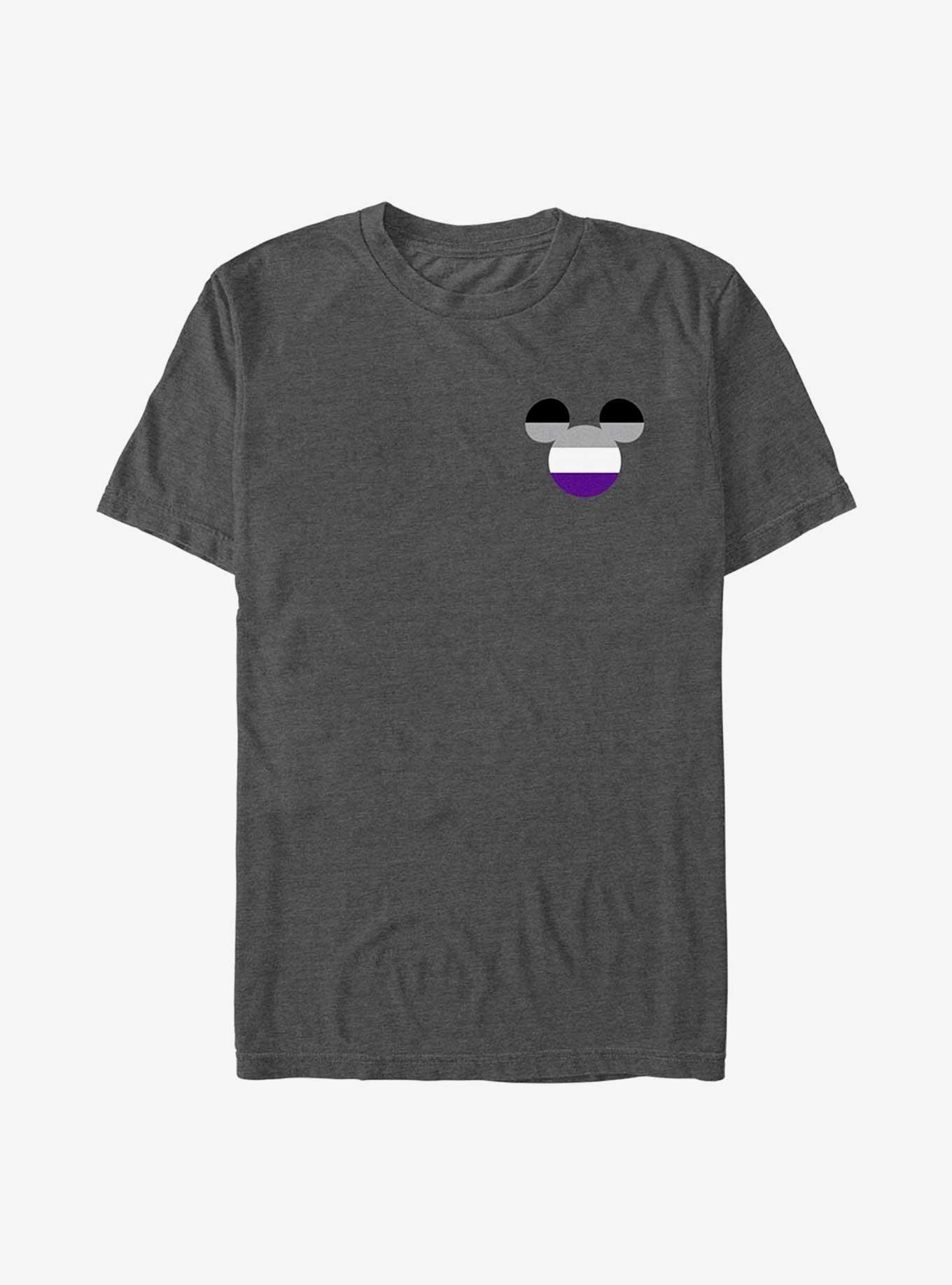 Disney Mickey Mouse Asexual Badge Pride T-Shirt, CHAR HTR, hi-res