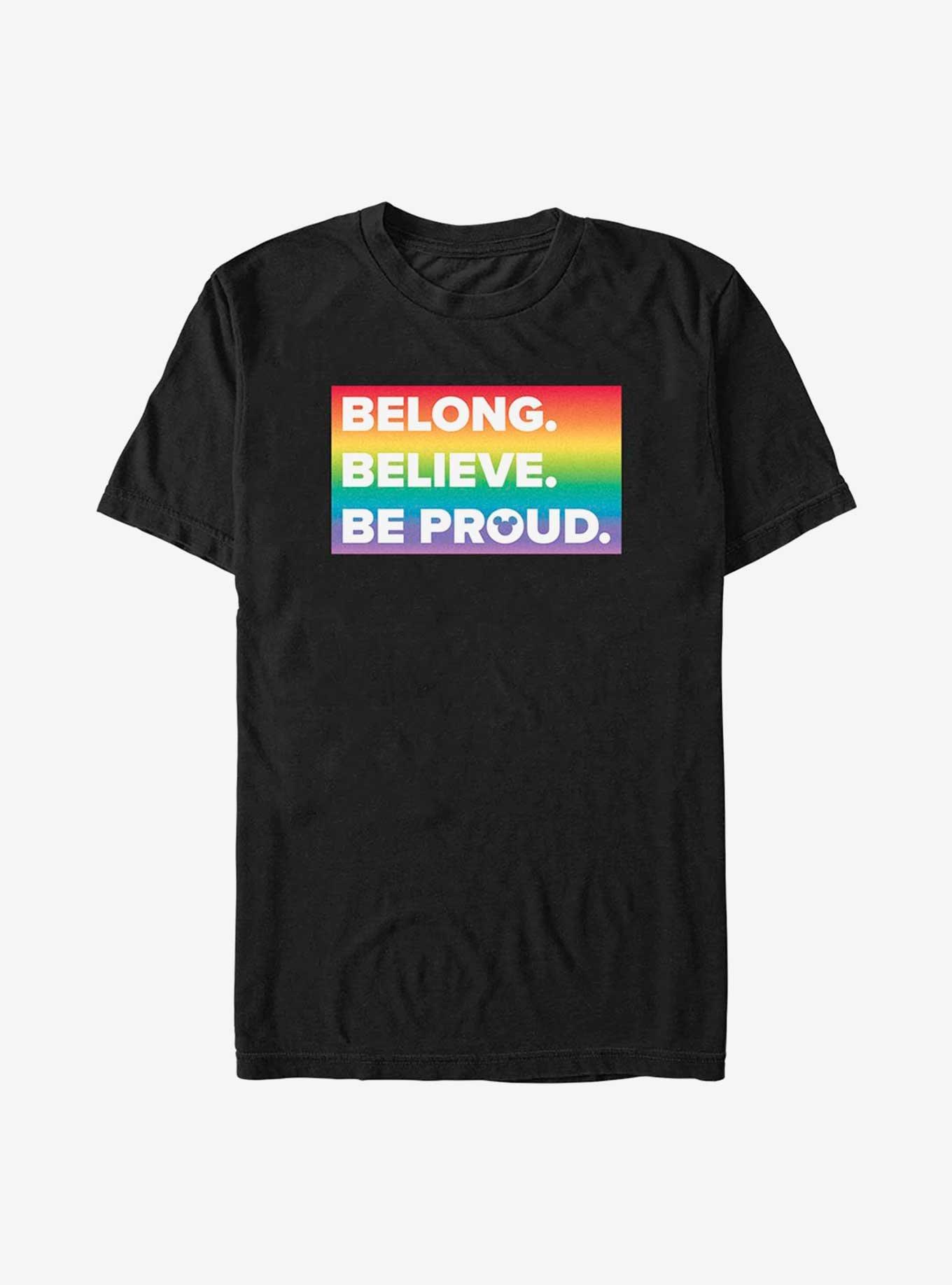 Disney Mickey Mouse Be Proud Pride T-Shirt, BLACK, hi-res