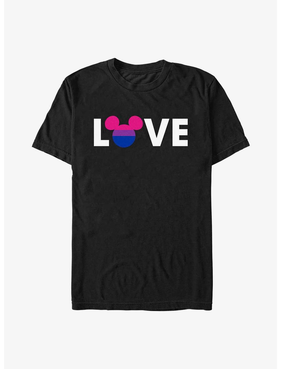 Disney Mickey Mouse Bisexual Love Pride T-Shirt, BLACK, hi-res