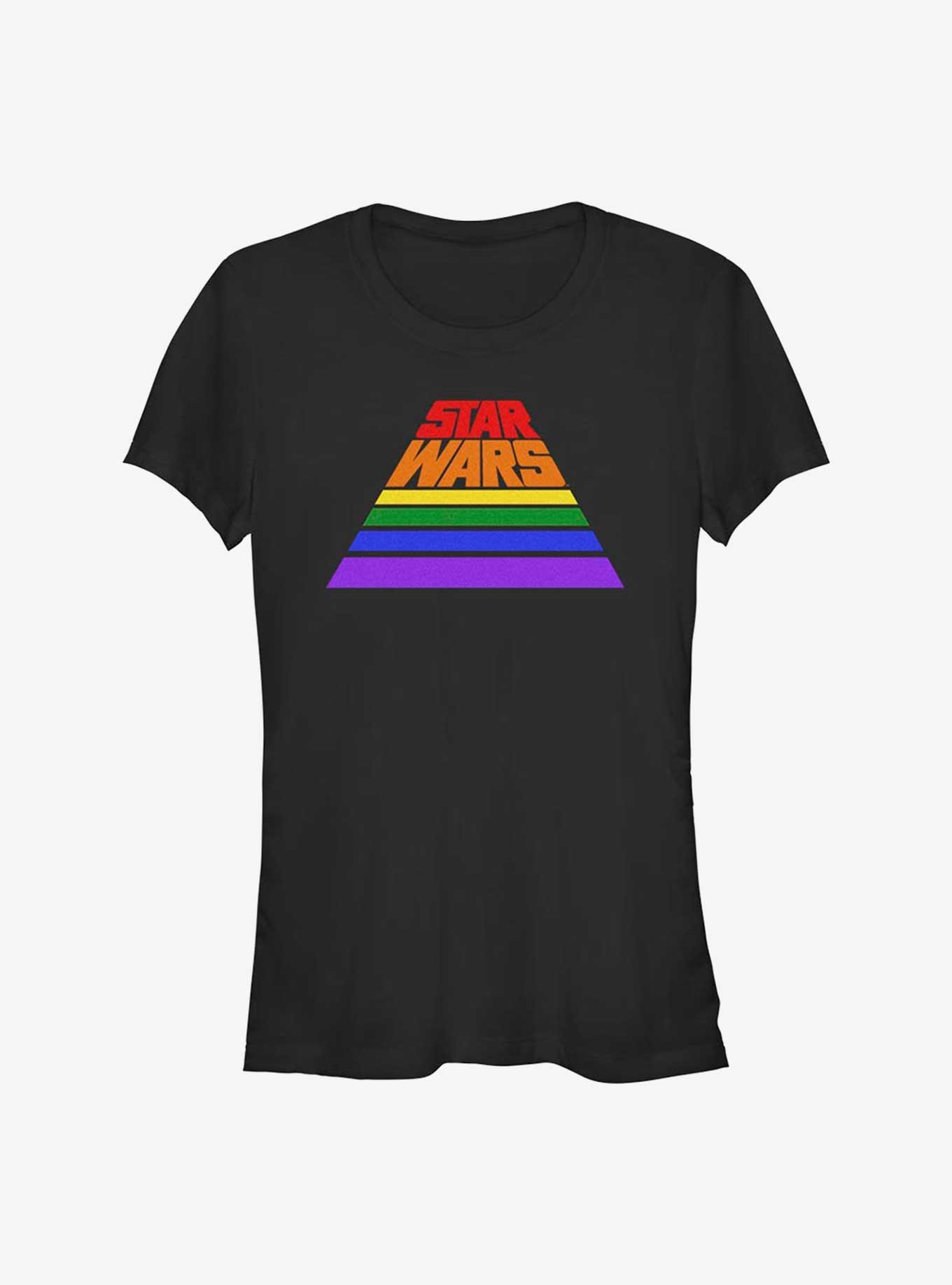 Star Wars Logo Intro Pride T-Shirt, BLACK, hi-res