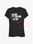 Star Wars Pew Pew Rainbows Pride T-Shirt, BLACK, hi-res