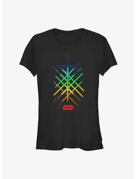 Star Wars Rainbow Lightsabers Pride T-Shirt, , hi-res
