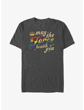 Star Wars Love Be With You Pride T-Shirt, CHARCOAL, hi-res