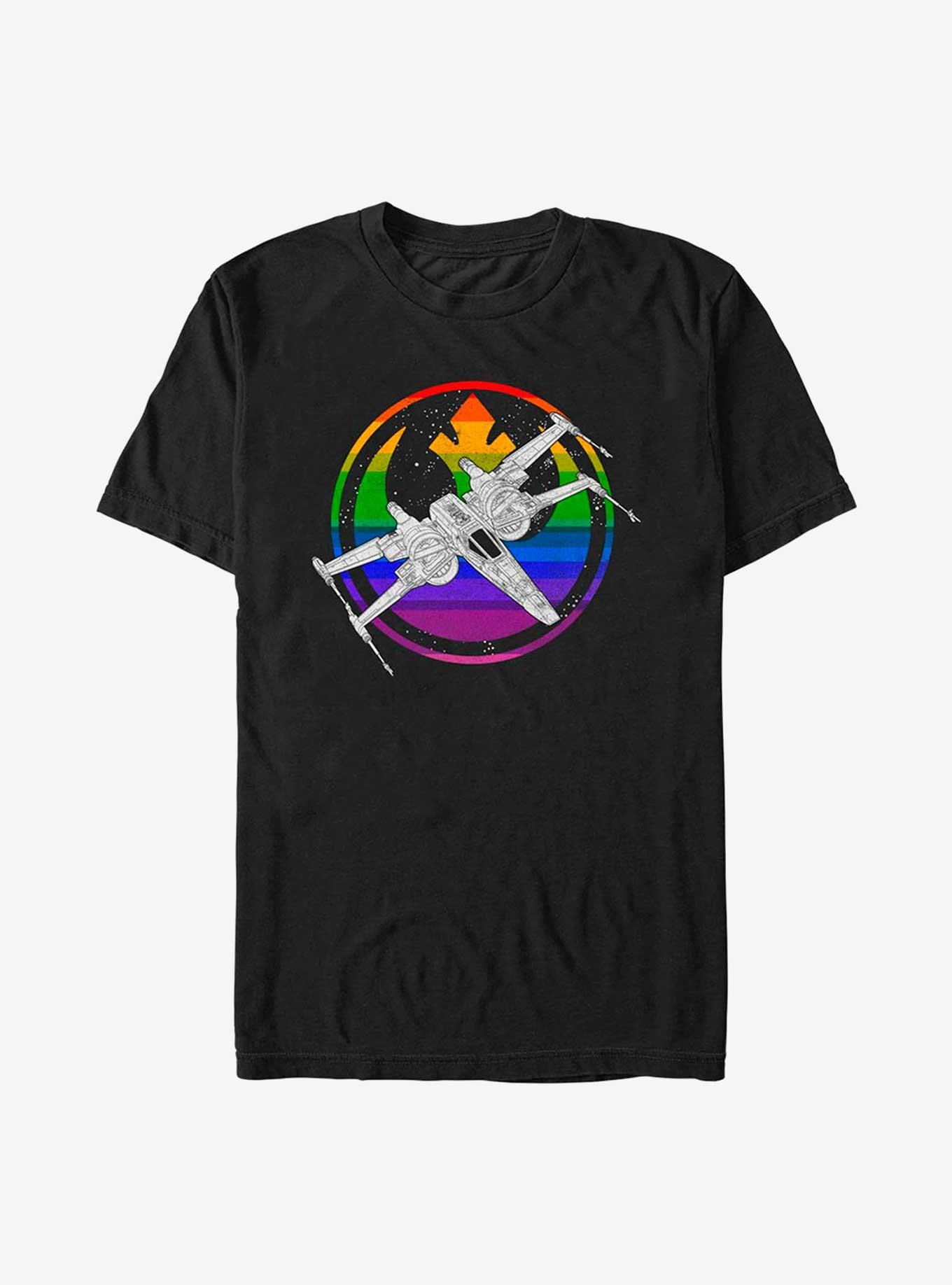 Star Wars X-Wing Pride T-Shirt, BLACK, hi-res