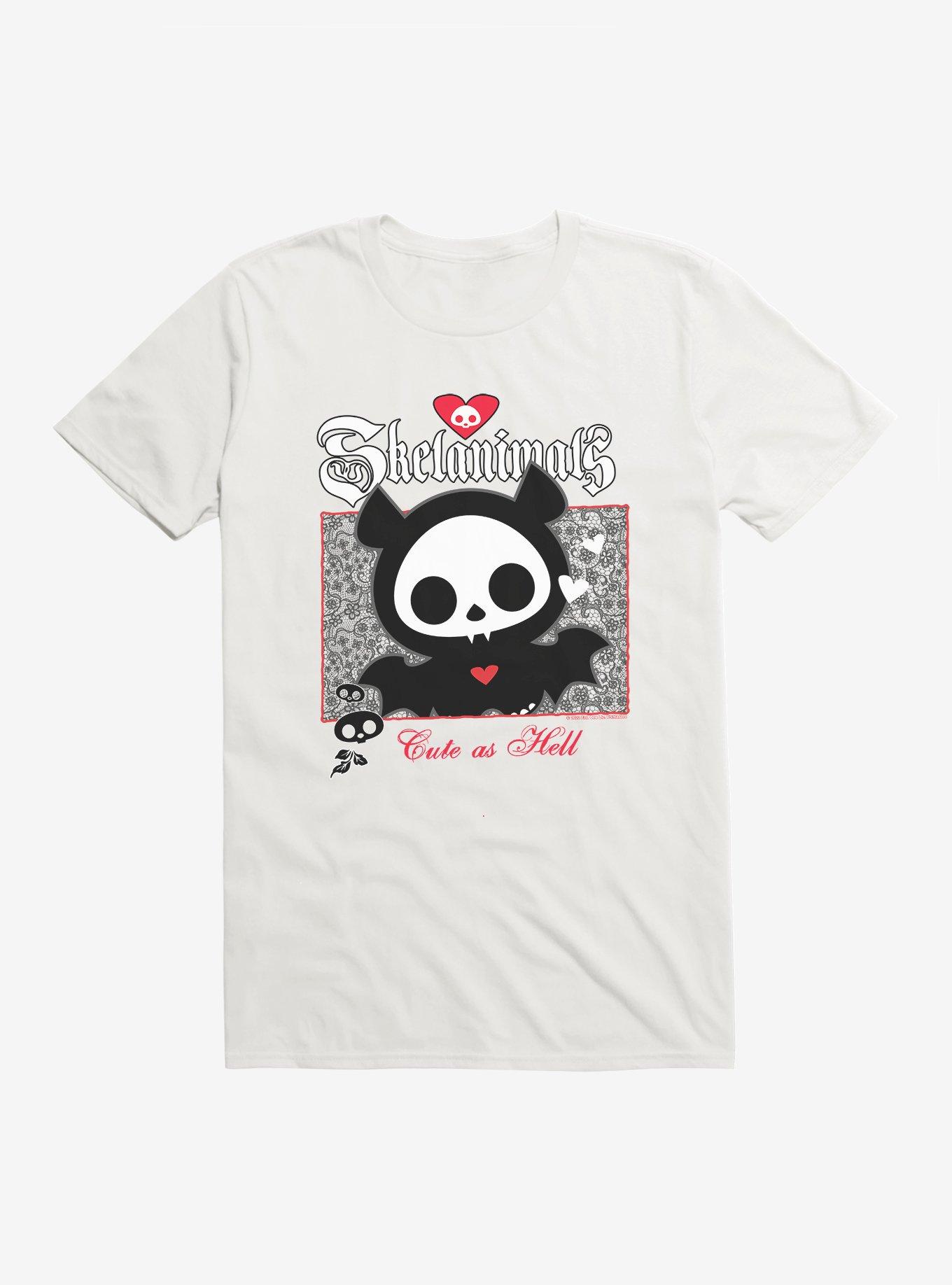 Skelanimals Cute As Hell T-Shirt, WHITE, hi-res