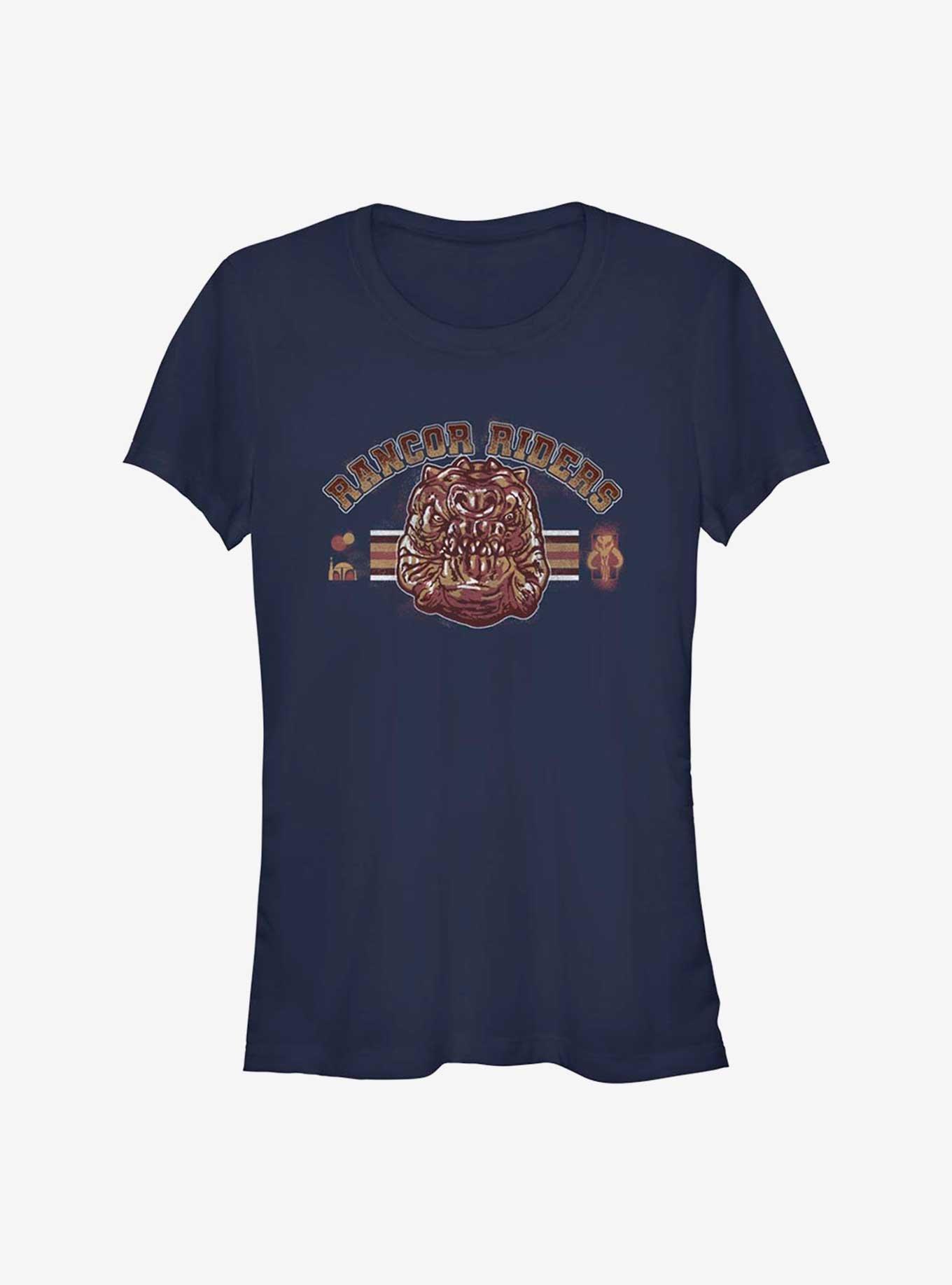 Star Wars The Book of Boba Fett Rancor Riders Girls T-Shirt, NAVY, hi-res
