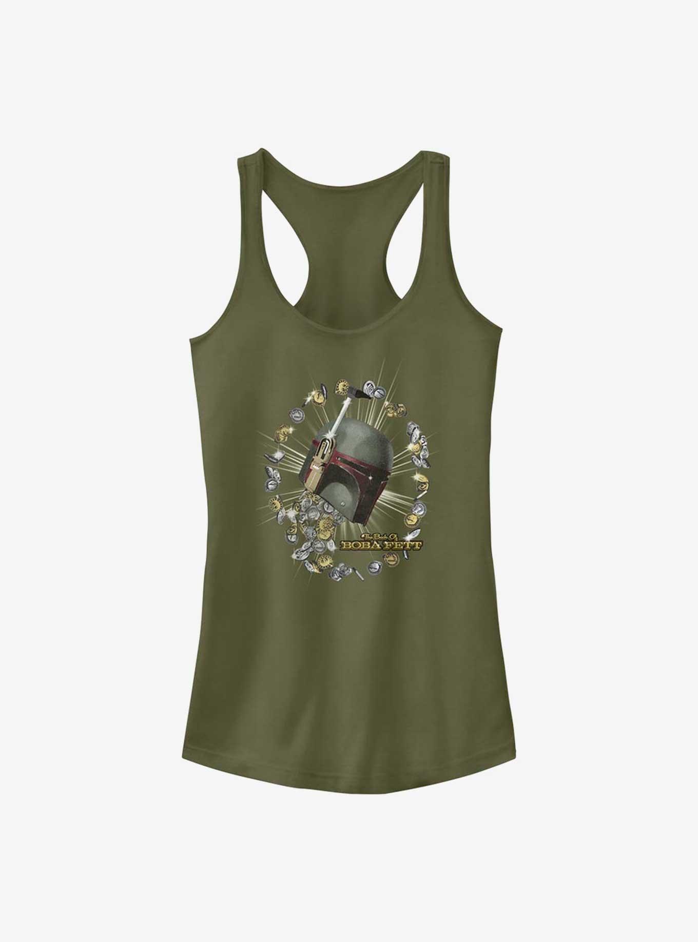 Star Wars The Book of Boba Fett All About Credits Girls Tank, MIL GRN, hi-res