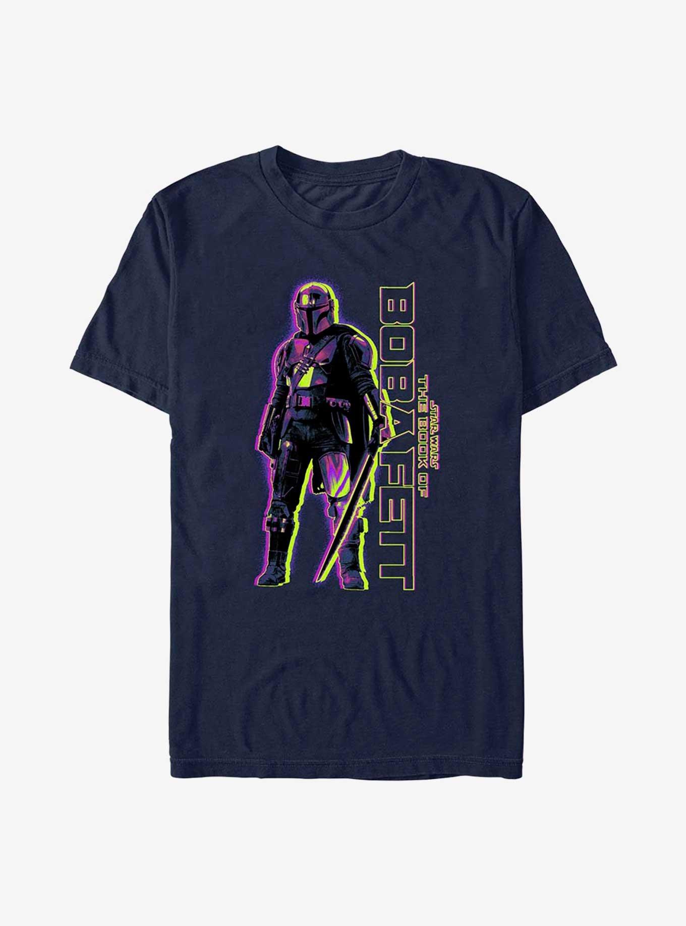 Star Wars The Book of Boba Fett Dark Saber Hero T-Shirt, NAVY, hi-res