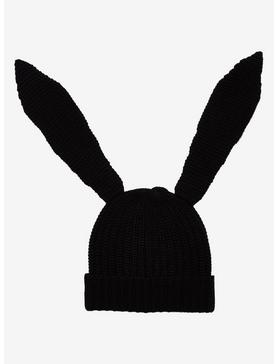 Black Bunny Ears Beanie, , hi-res