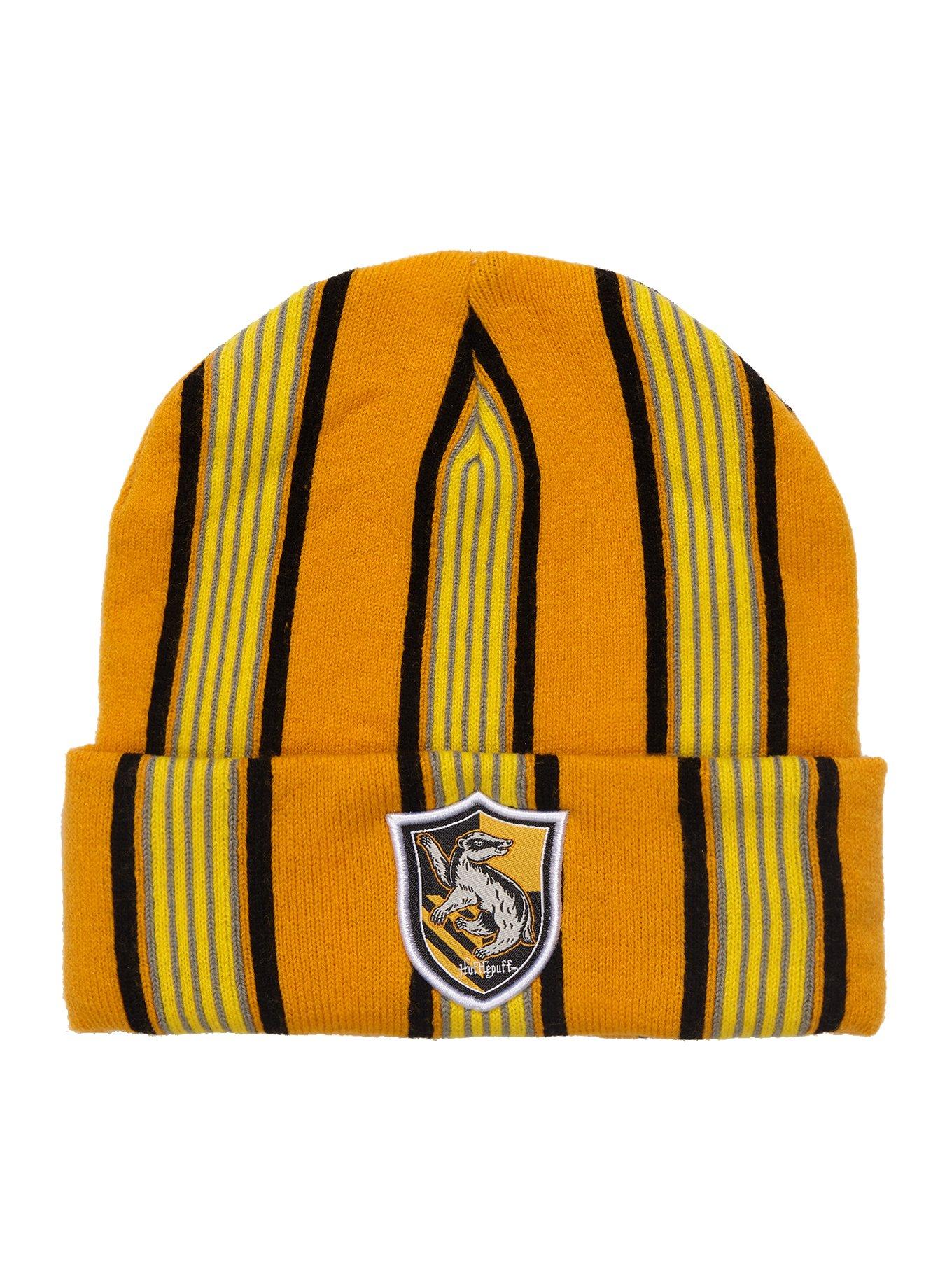 Harry Potter Hufflepuff Striped Cuff Beanie, , hi-res