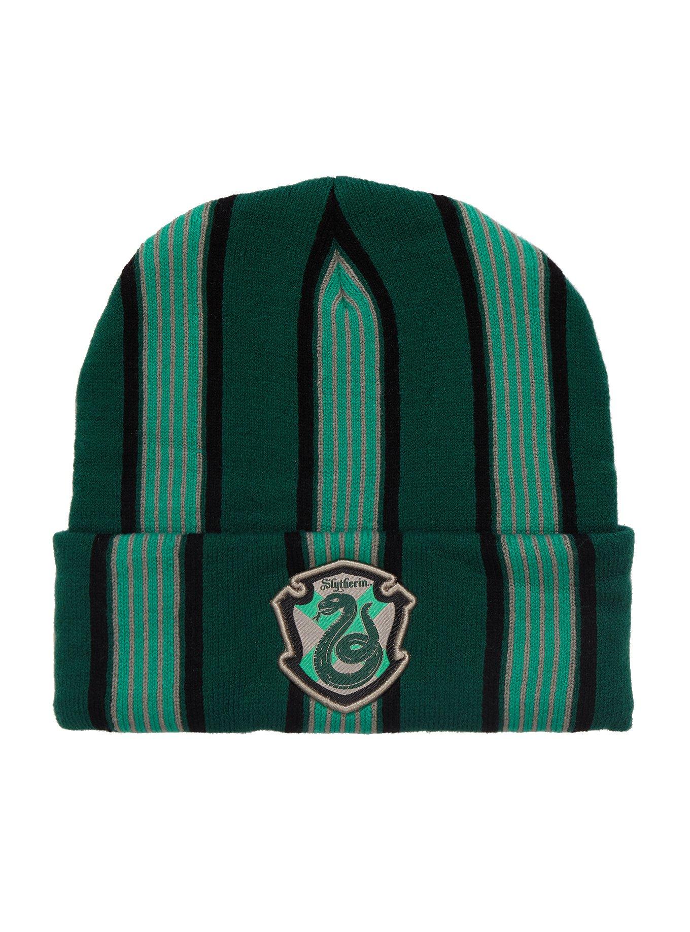 Harry Potter Slytherin Striped Cuff Beanie, , hi-res