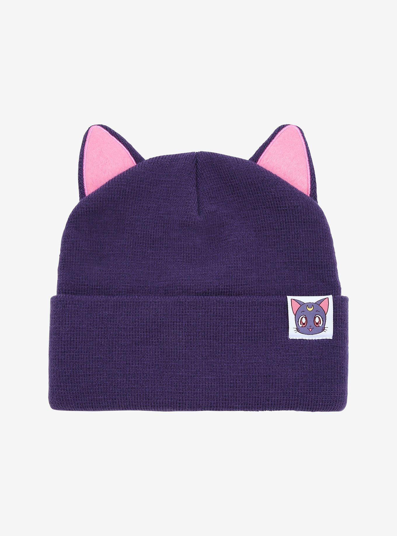 Sailor Moon Crystal Luna Eared Cuff Beanie, , hi-res