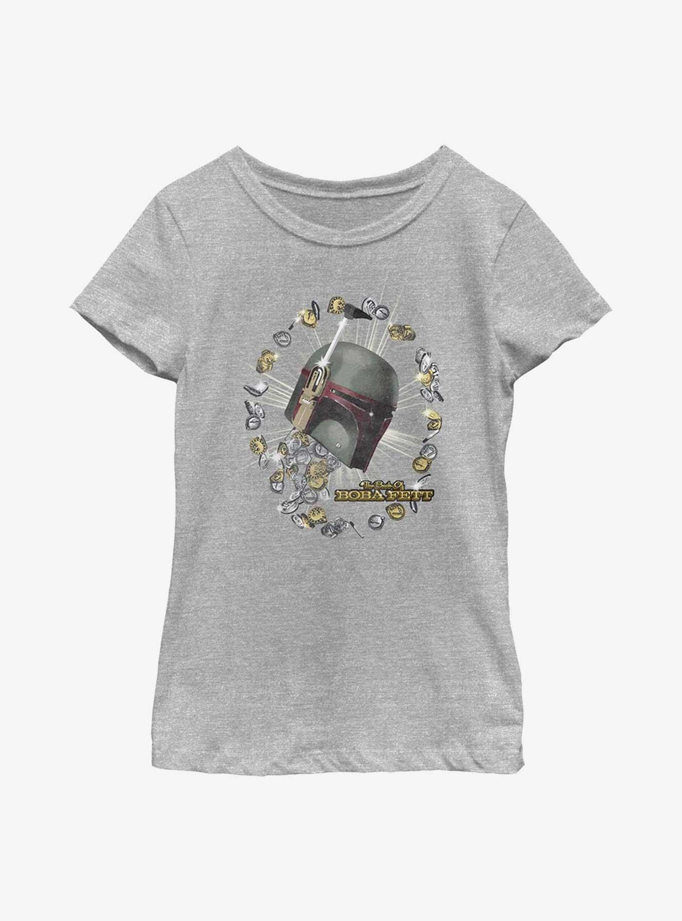 Star Wars The Book Of Boba Fett All About Credits Youth Girls T-Shirt, ATH HTR, hi-res