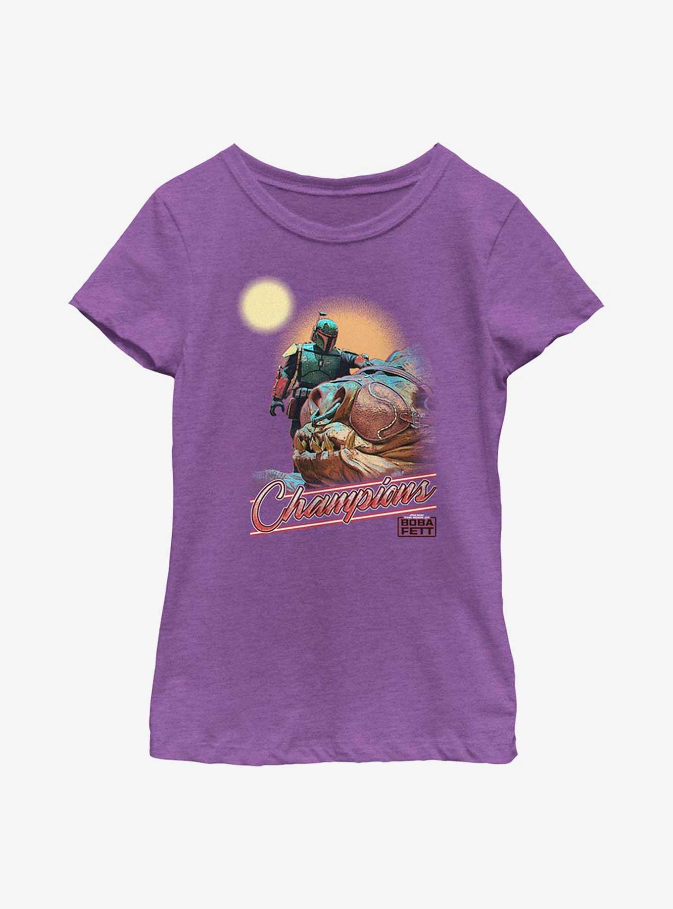 Star Wars The Book Of Boba Fett Championship Breed Youth Girls T-Shirt, PURPLE BERRY, hi-res