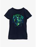 Star Wars The Book Of Boba Fett Dark Saber Sequential Youth Girls T-Shirt, NAVY, hi-res