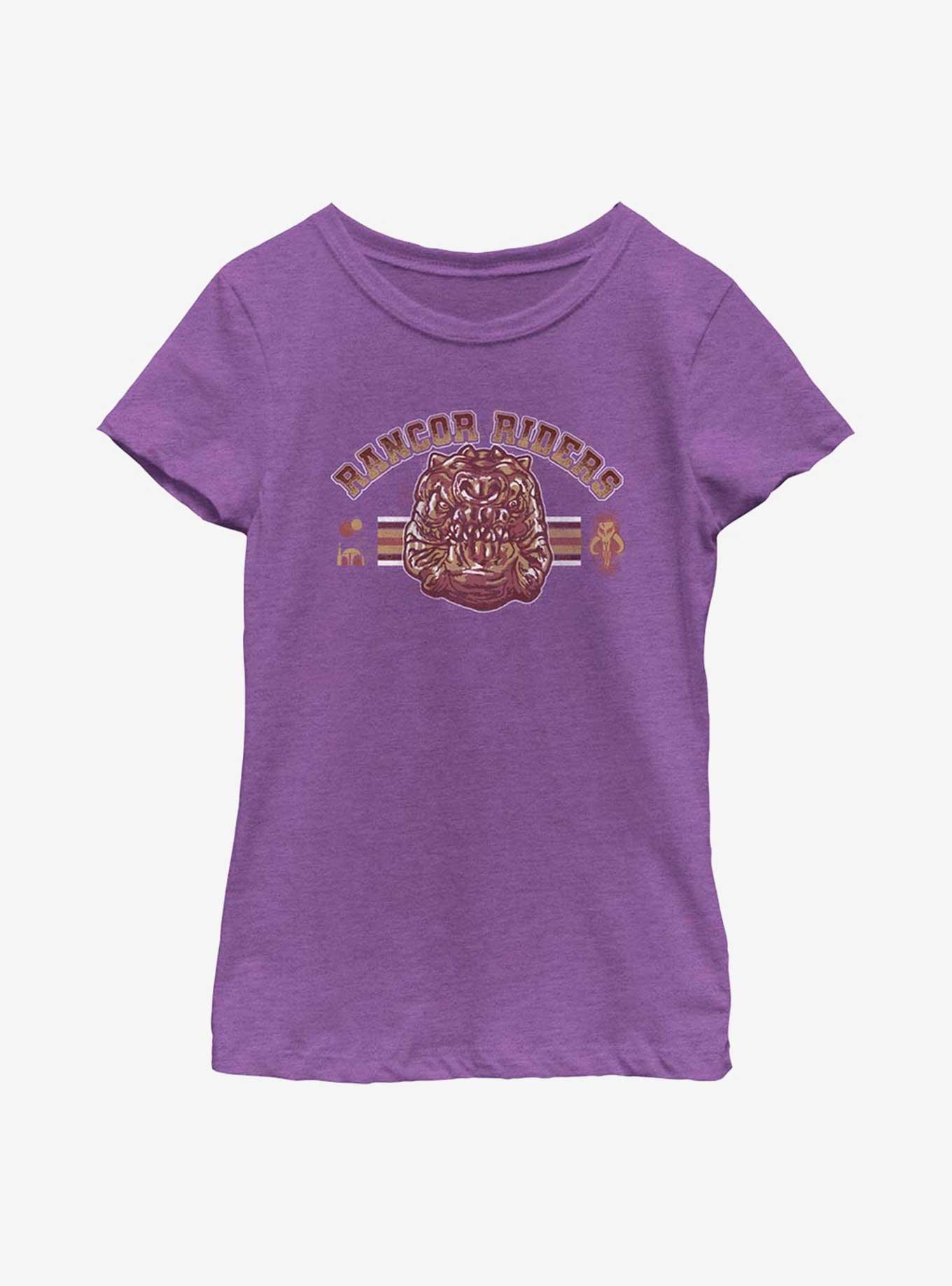 Star Wars The Book Of Boba Fett Rancor Riders Youth Girls T-Shirt, PURPLE BERRY, hi-res