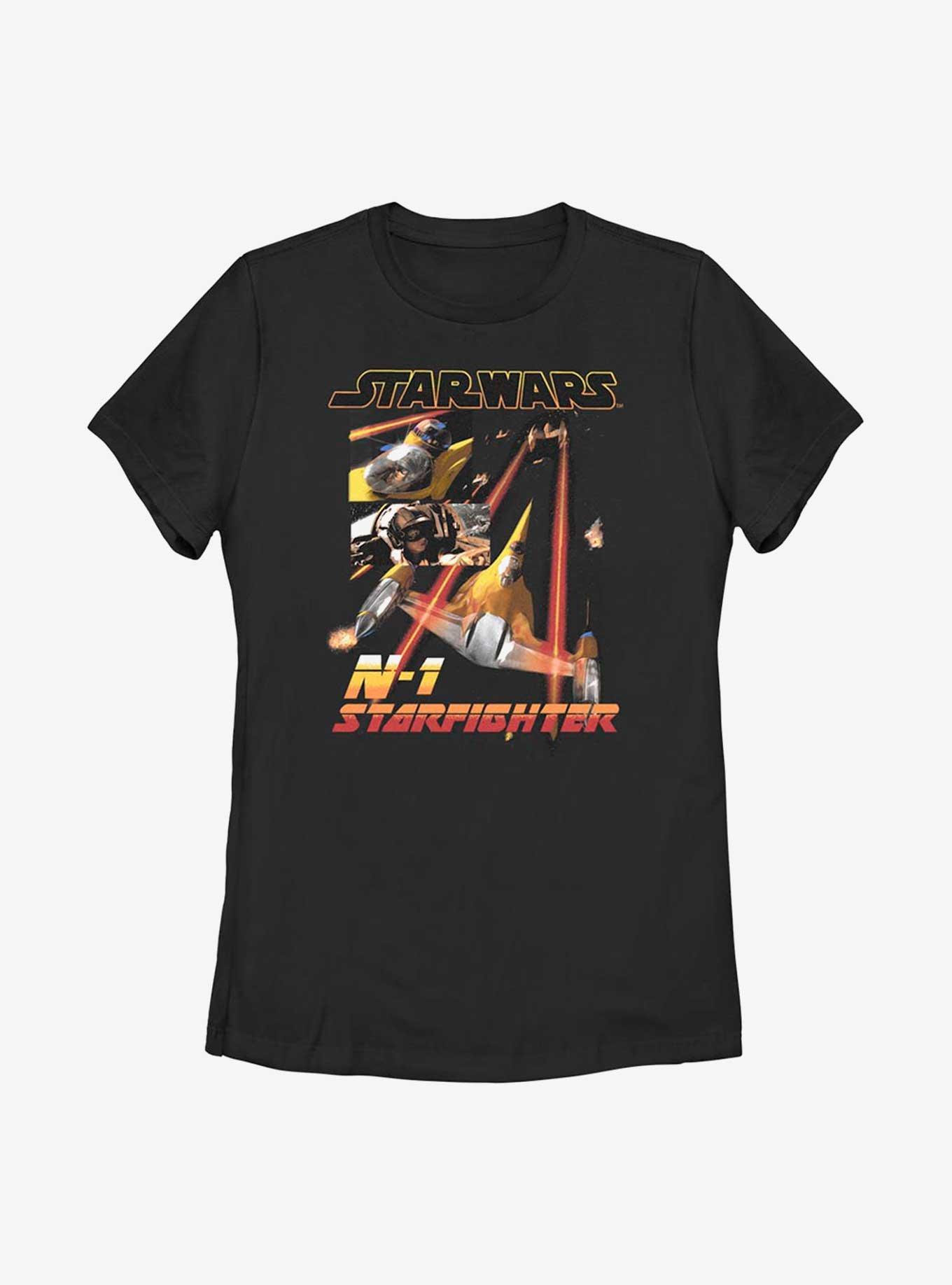 Star Wars The Book Of Boba Fett N-1 Starfighter Womens T-Shirt, BLACK, hi-res