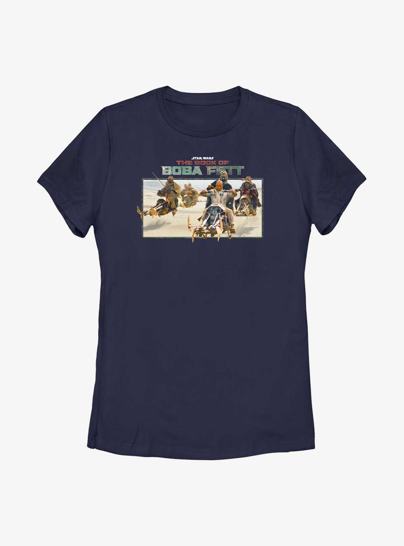 Star Wars The Book Of Boba Fett Speeder Bike Pursuit Womens T-Shirt, , hi-res