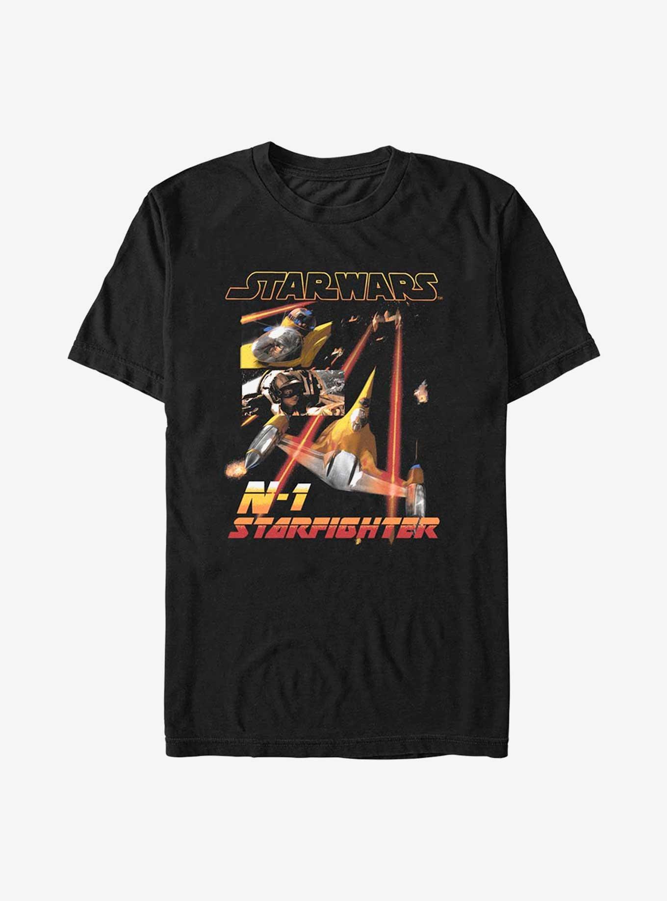 Star Wars The Book Of Boba Fett N-1 Starfighter T-Shirt, BLACK, hi-res