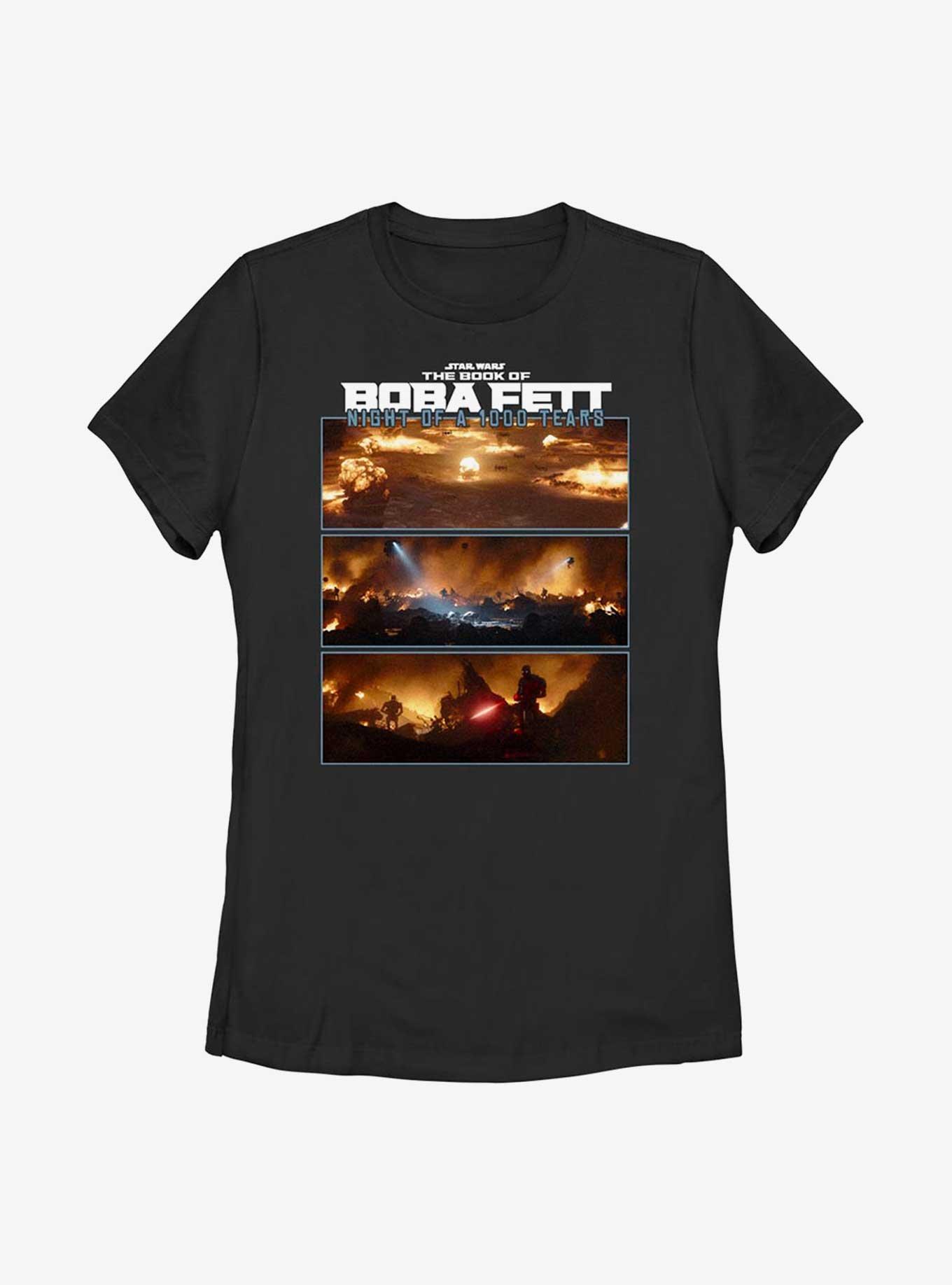 Star Wars The Book Of Boba Fett Thousand Tears Womens T-Shirt, BLACK, hi-res view 1