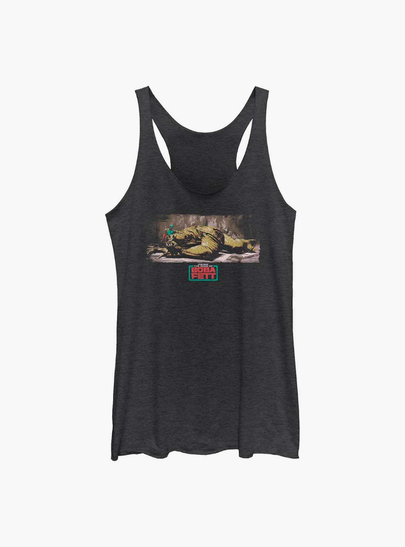 Star Wars The Book Of Boba Fett Who's A Good Boy Womens Tank Top, BLK HTR, hi-res