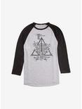 Harry Potter The Deathly Hallows Raglan, Ath Heather With Black, hi-res