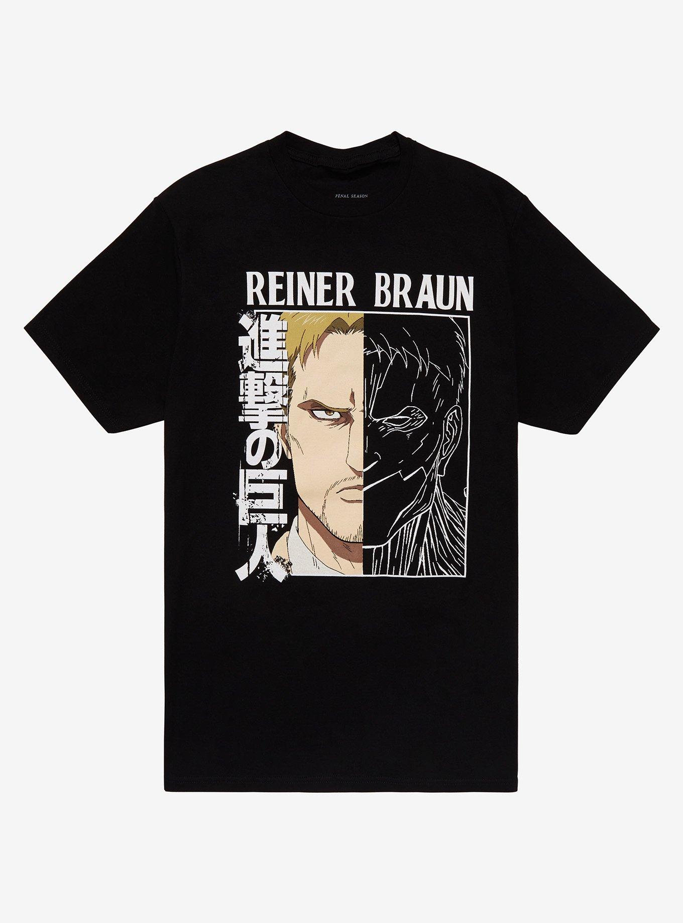 Attack On Titan Reiner Titan Split TShirt Hot Topic