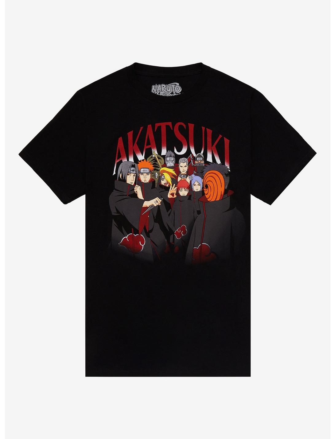 Naruto Shippuden Akatsuki Collage T-Shirt, BLACK, hi-res