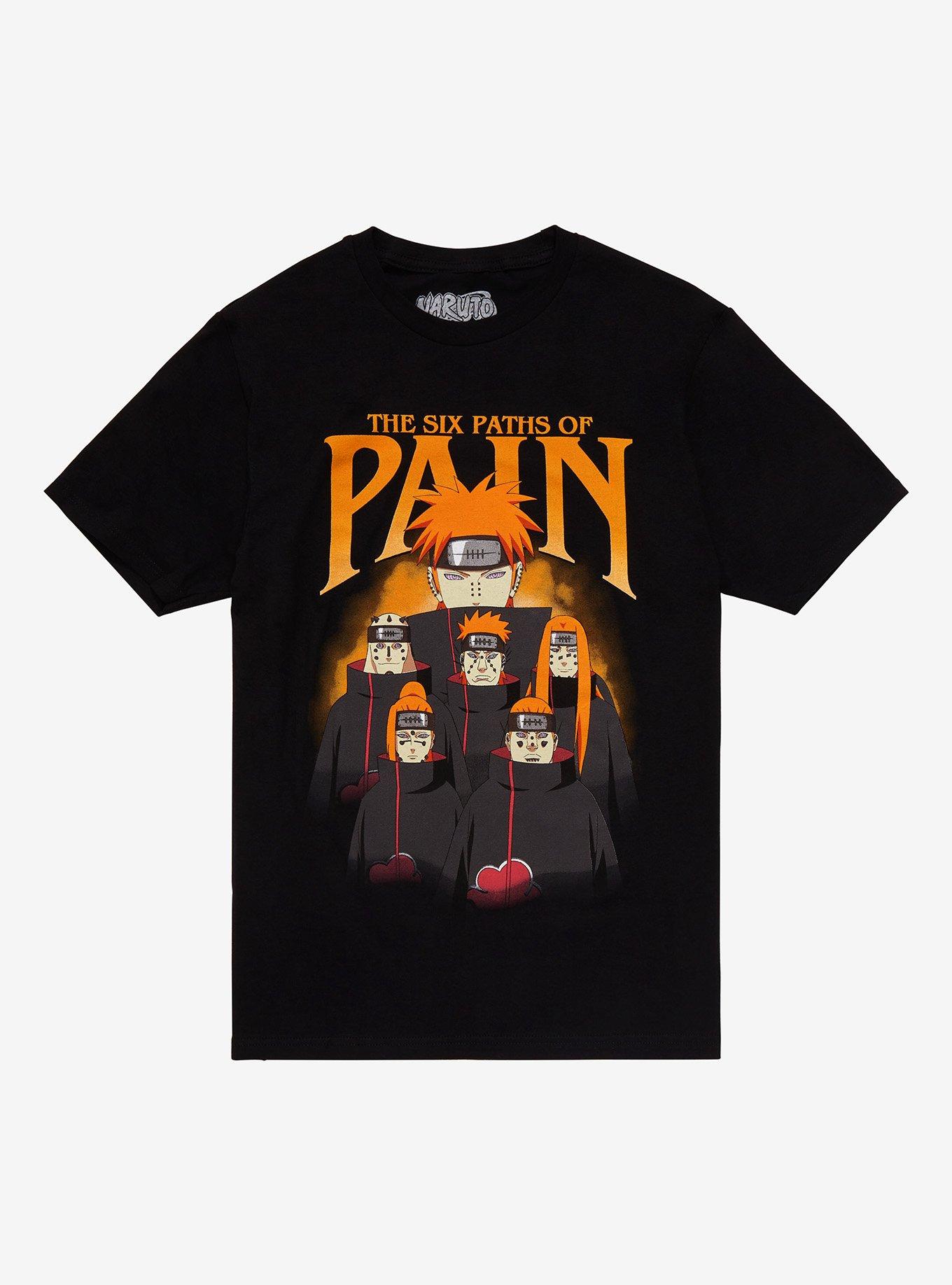 Naruto Shippuden Six Paths Of Pain Collage T-Shirt, BLACK, hi-res