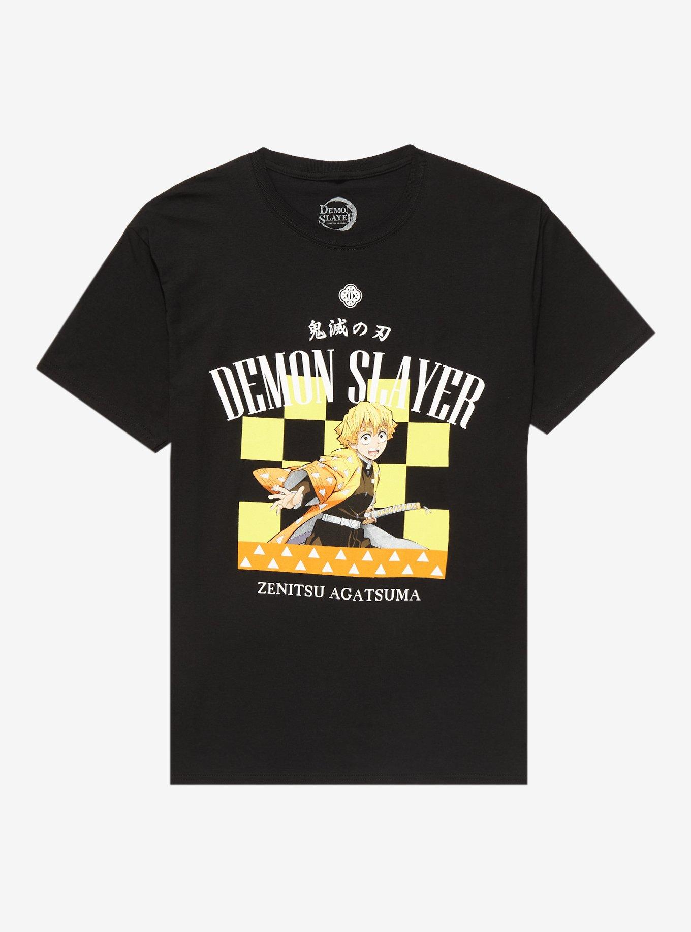 Demon Slayer: Kimetsu No Yaiba Zenitsu Checkered T-Shirt | Hot Topic