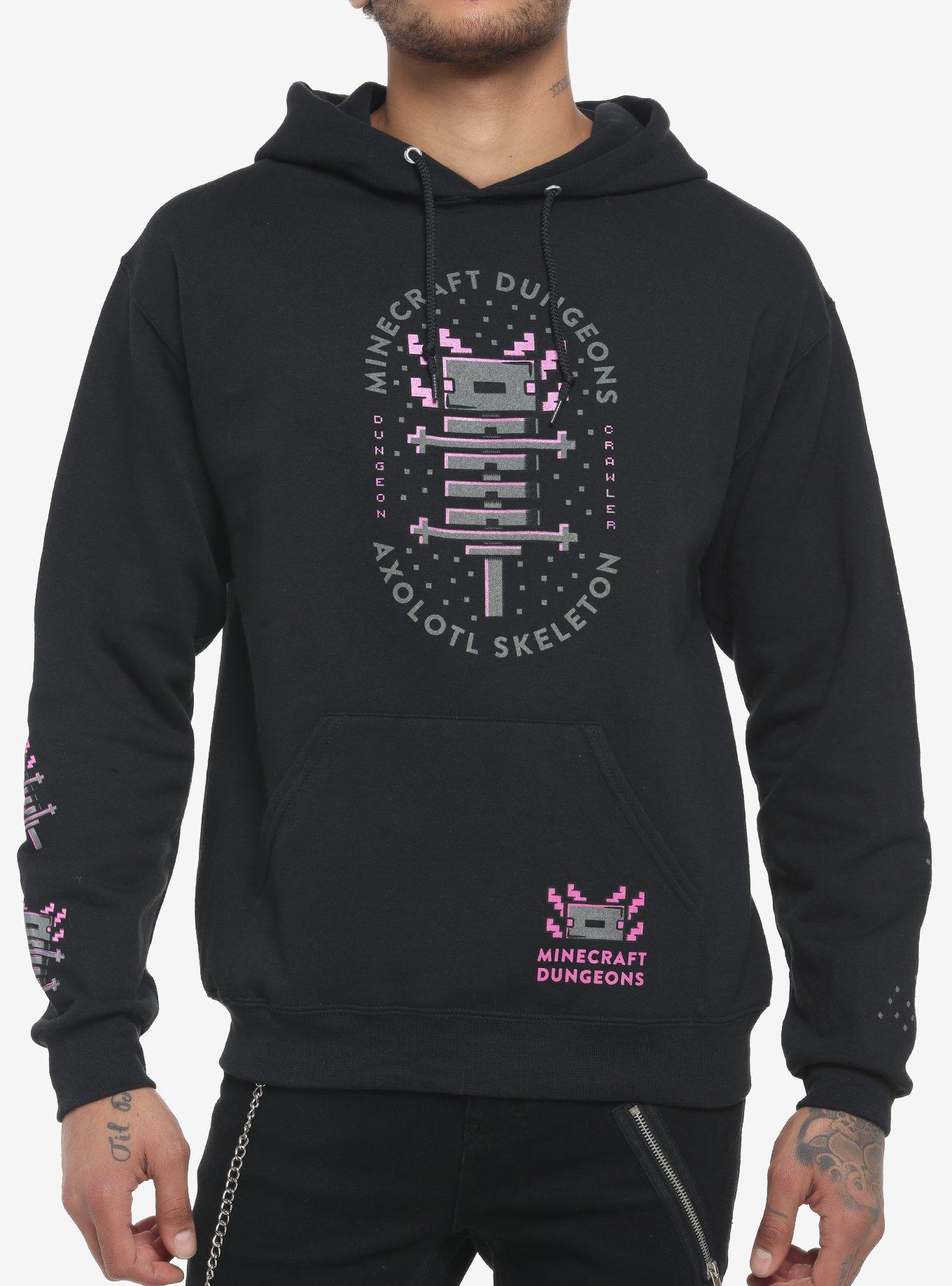 Minecraft Axolotl Skeleton Hoodie Hot Topic