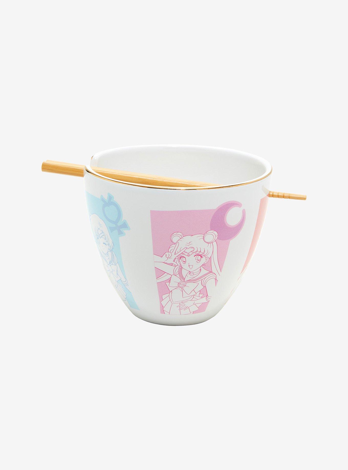 Sailor Moon Pastel Characters Ramen Bowl With Chopsticks