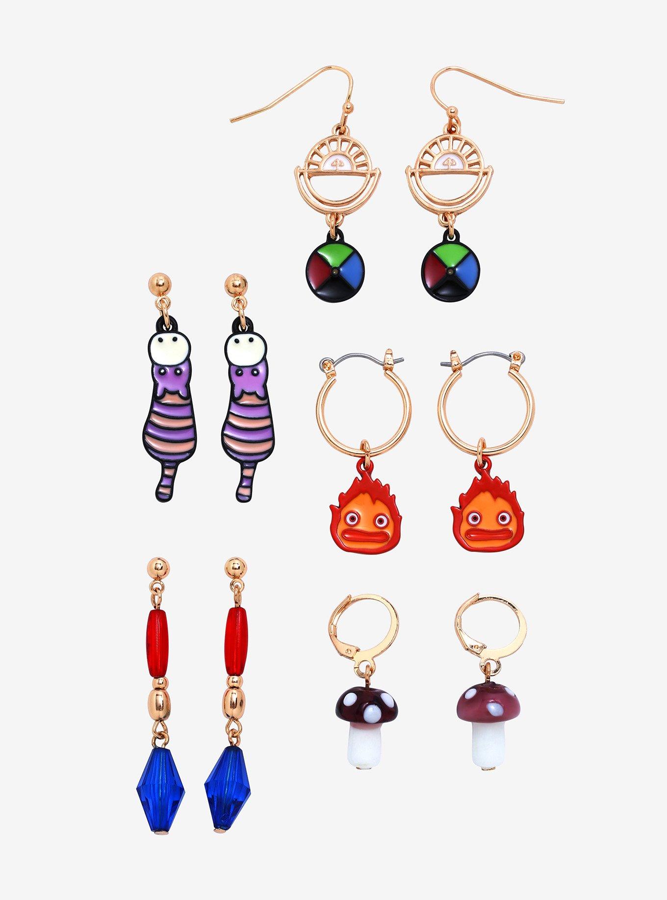 Studio Ghibli Howl's Moving Castle Icons & Characters Earring Set - BoxLunch Exclusive, , hi-res