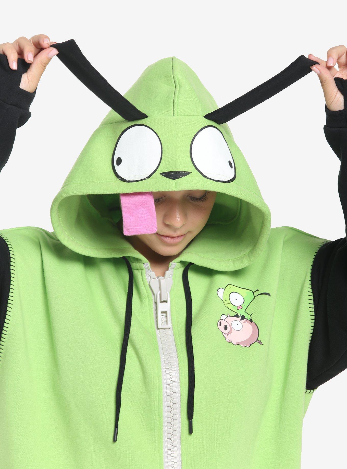 Invader zim gir 2025 hoodie with ears