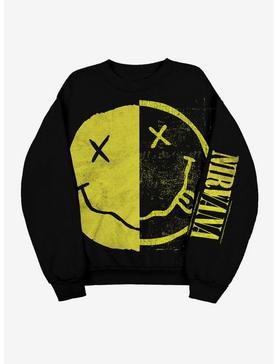Nirvana Smile Logo Boyfriend Fit Sweatshirt, , hi-res