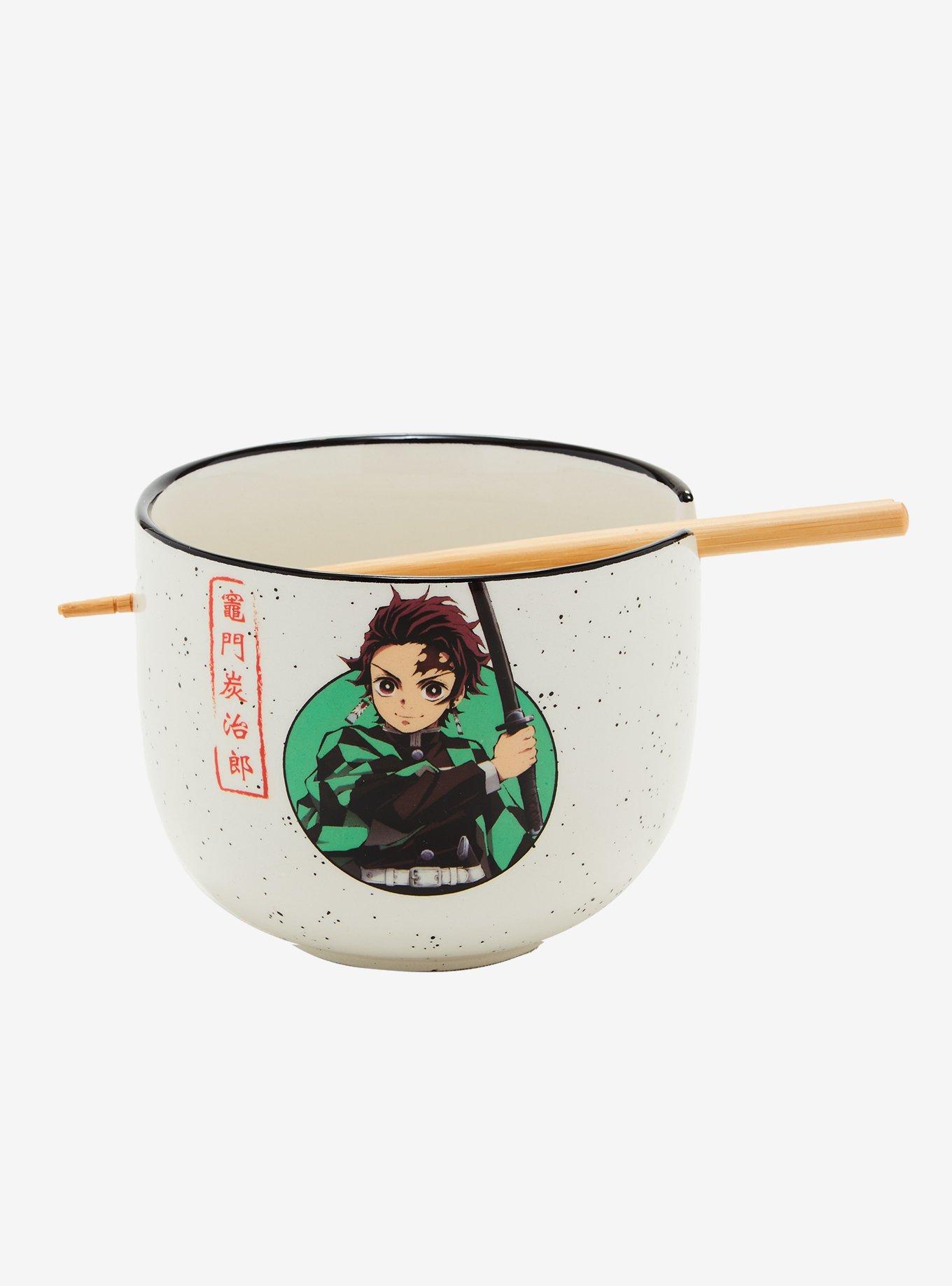 Demon Slayer: Kimetsu No Yaiba Tanjiro Speckled Ramen Bowl With Chopsticks, , hi-res