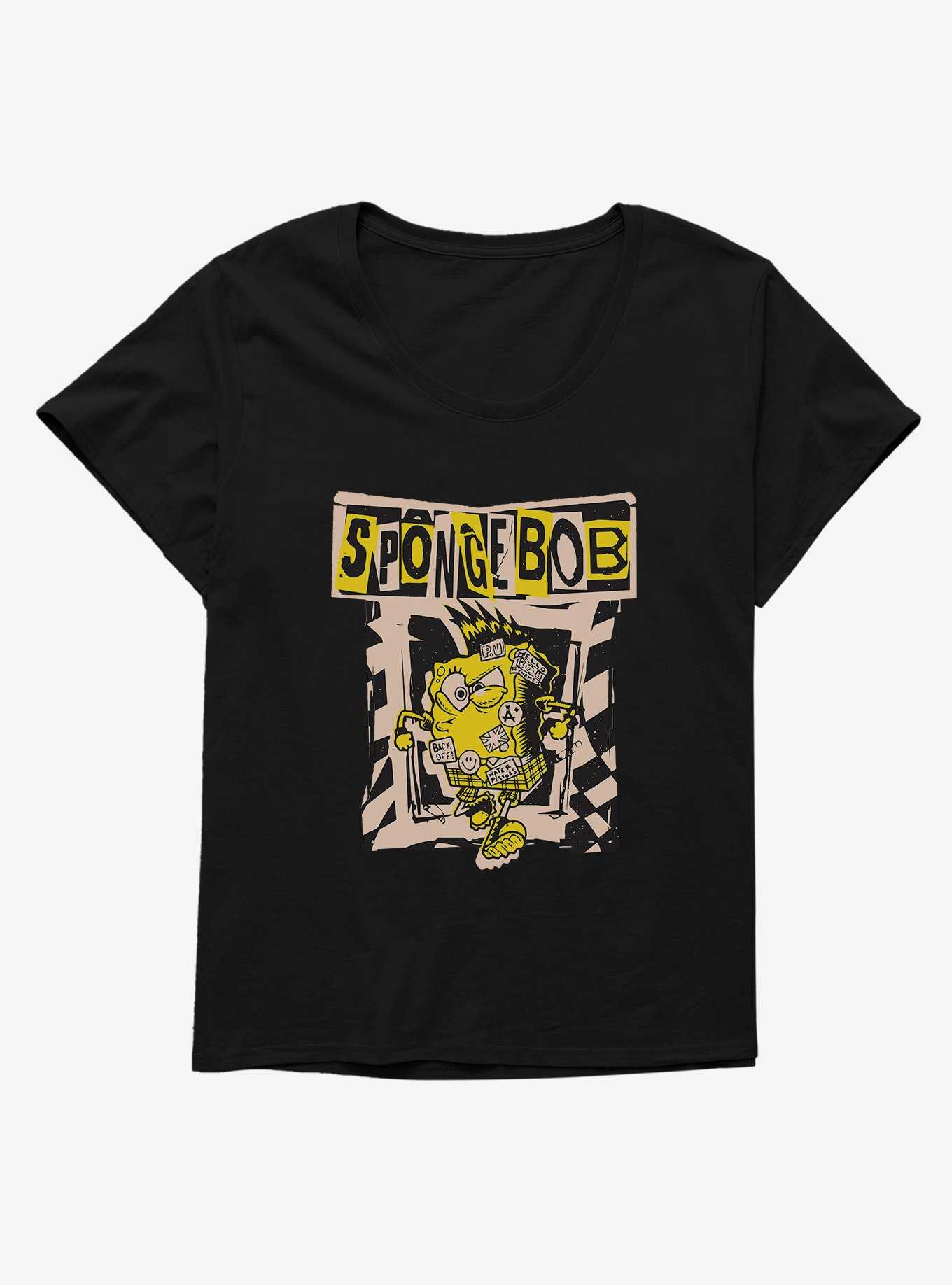 SpongeBob SquarePants Punk Attitude Womens T-Shirt Plus Size, , hi-res